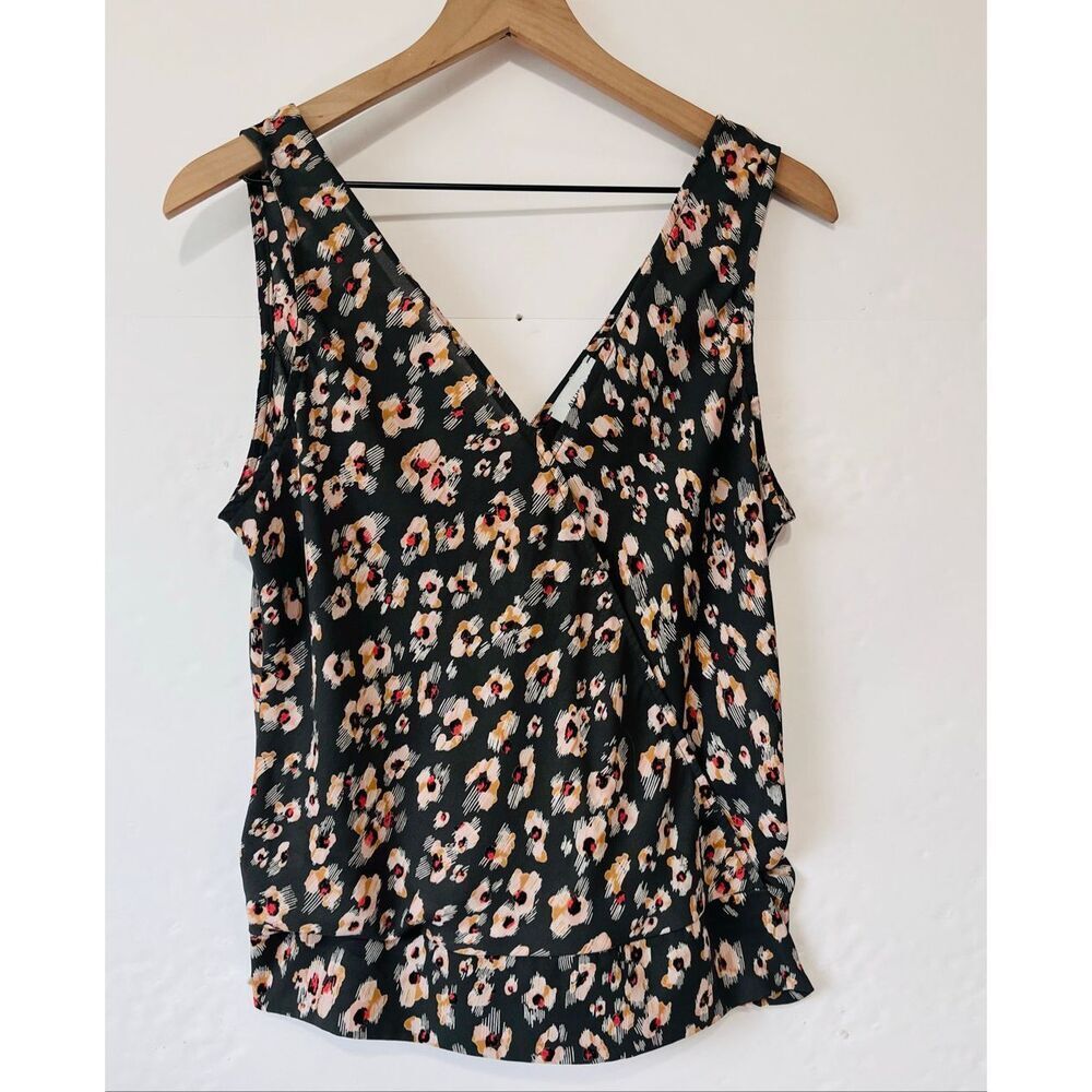 Allison Joy Floral Print Sleeveless Top   Size M